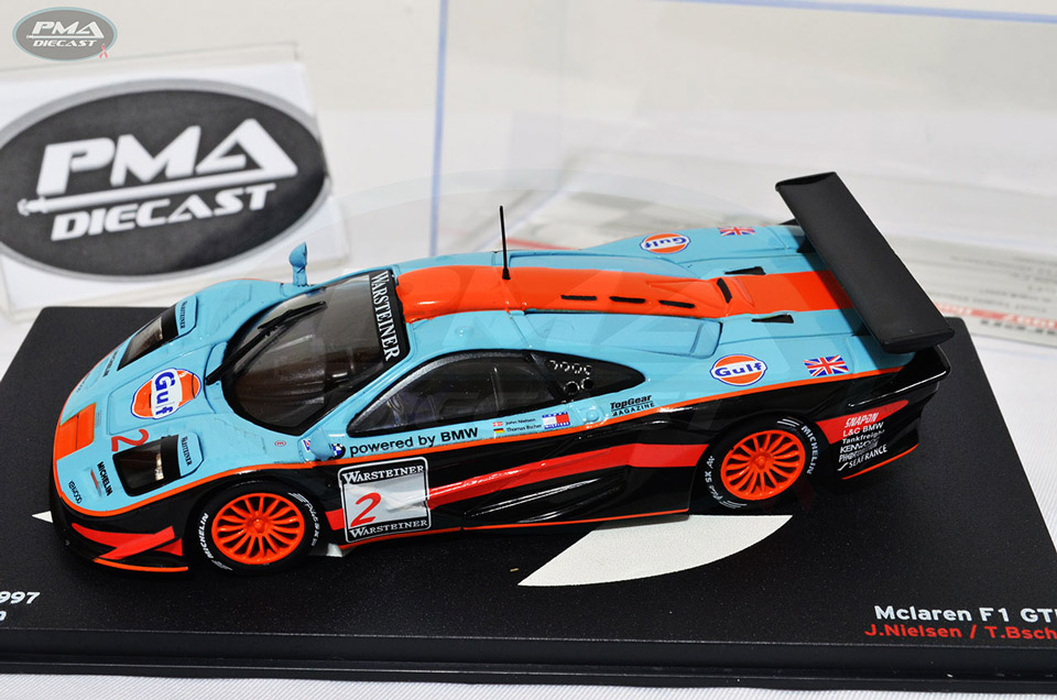 JOHN NIELSEN, THOMAS BSCHER 1997 GULF TEAM DAVIDOFF MCLAREN F1 GTR 1:43